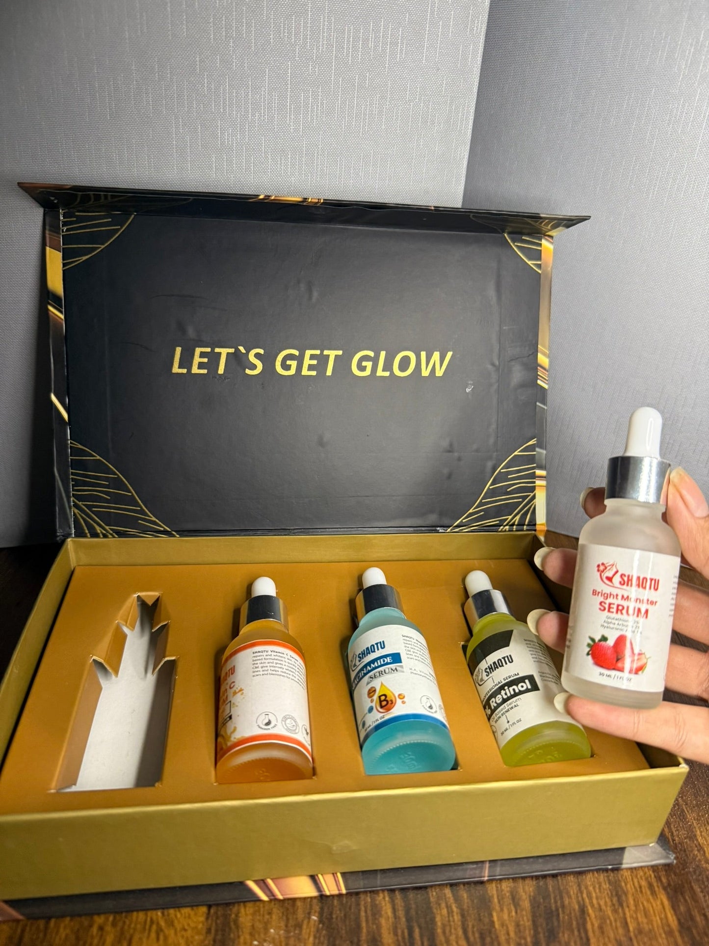 Shaqtu Serums Kit – 4 Serums for Brightening, Anti-Aging, Vitamin-C and Hydration